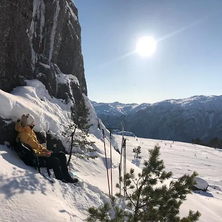 Nyaraló Mountain Between Pulpit Rock And Kjerag *