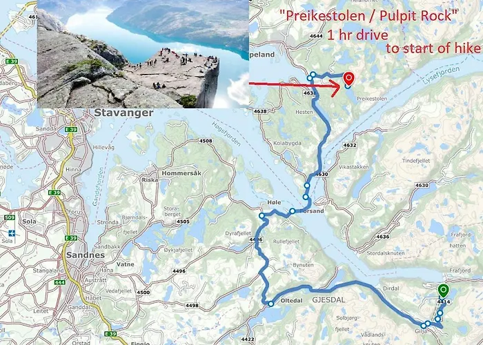 Mountain Between Pulpit Rock And Kjerag בית נופש *