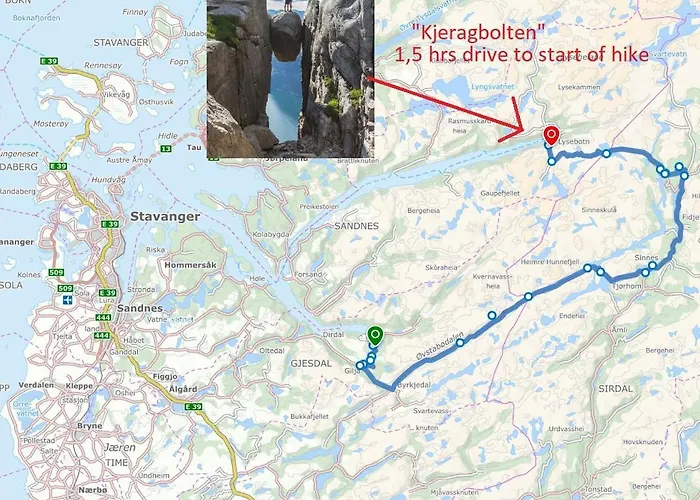 בית נופש Mountain Between Pulpit Rock And Kjerag Frafjord